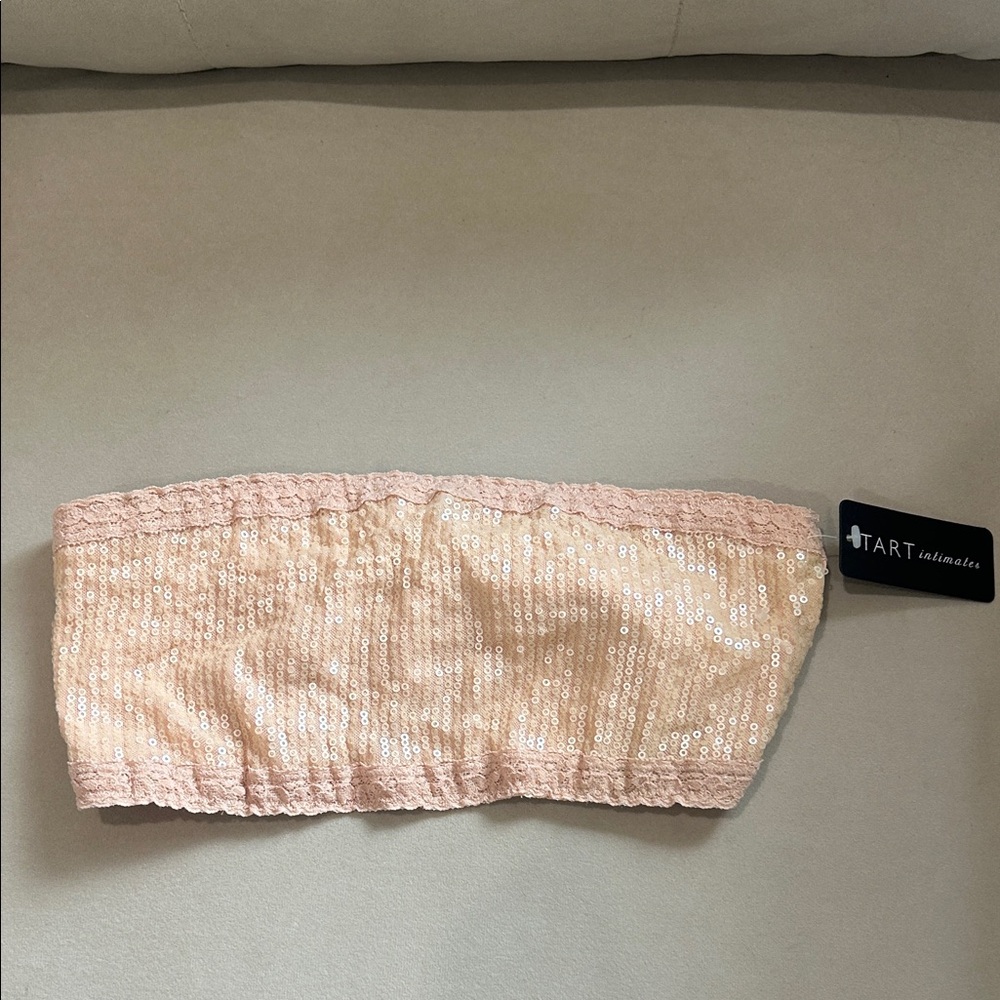 Tart tan Sequin Strapless Bandeau
